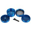 Mini 40mm Blue Zinc Alloy Herb Grinder - 4 Layer Tobacco Cutter - 5