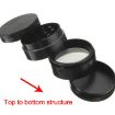 Mini 40mm Blue Zinc Alloy Herb Grinder - 4 Layer Tobacco Cutter - 6