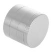 Silver 40mm Zinc Alloy Herb Grinder - Mini 4-Layer Tobacco Crusher - 3