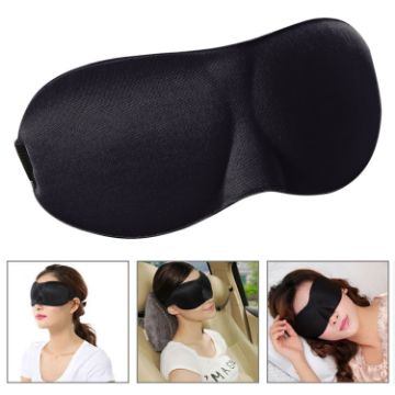 Cute 3D Black Portable Shading Sleep Eye Mask for Women - 1
