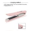 Mini USB Rechargeable Pink Wireless Hair Straightener & Curler - 3