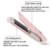 Mini USB Rechargeable Pink Wireless Hair Straightener & Curler - 4