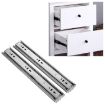 14" Mute Stainless Steel 3-Section Ball Drawer Slides, 35cm Length - 1