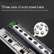 20" Cold Rolled Steel 3-Section Mute Drawer Slides, 50cm Rail - 5