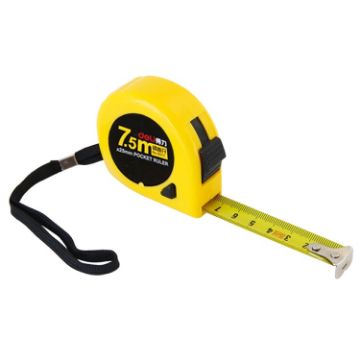 deli 7.5m Retractable Mini Measuring Tape Ruler, Portable & Pullable - 1