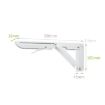 14" Wall-Mounted Foldable K-Shaped Dining Table Storage Shelf - 2