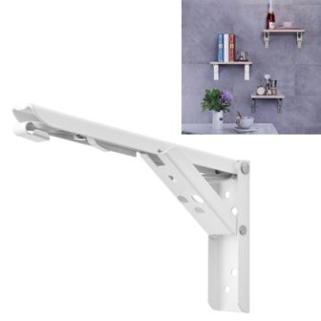 8" Wall-mounted Foldable Spring Shelf for Dining Table Storage - 1