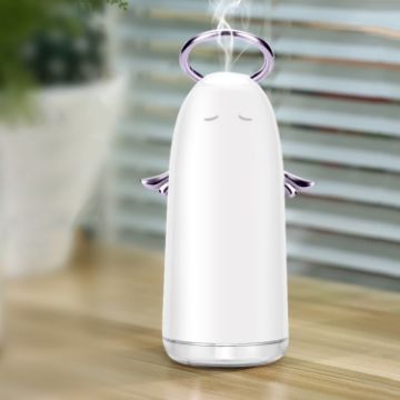 TSHM0 Pink Mini Angel Humidifier with Night Lights, 230mL Capacity - 1