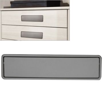 Grey Concealed Recessed Drawer Handle, 160mm Hole Distance - 1