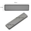 Grey Concealed Recessed Drawer Handle, 160mm Hole Distance - 3