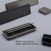 Grey Concealed Recessed Drawer Handle, 160mm Hole Distance - 5