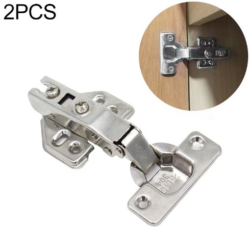 2 PCS Stainless Steel Hydraulic Buffer Hinge, 781 Straight Arm - 1