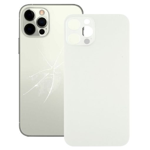 iPhone 12 Pro White Back Battery Cover with Big Camera Hole - 1