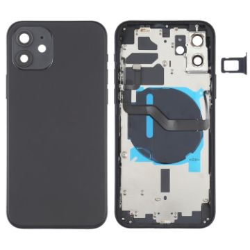 iPhone 12 Black Battery Back Cover with Wireless Charging Module - 1