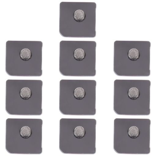 Microphone Dustproof Mesh 10 PCS for iPhone 12/12 Pro (Black) - 1