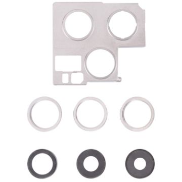 iPhone 13 Pro Max Camera Lens Cover & Bracket (Silver) - 1