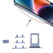 Blue SIM Card Tray & Side Keys for iPhone 14 - 4