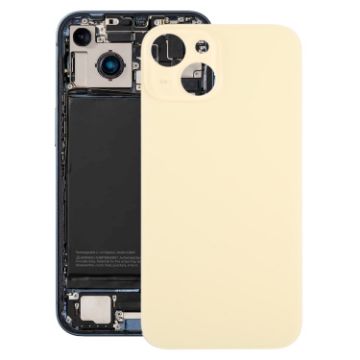 iPhone 15 Yellow Glass Battery Back Cover - 1