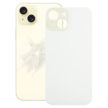 iPhone 15 Yellow Glass Back Cover with Large Camera Hole Replacement - 1