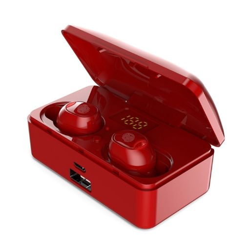 G10 TWS Bluetooth 5.0 Earphone with Charging Box & Power Bank (Red) - 1