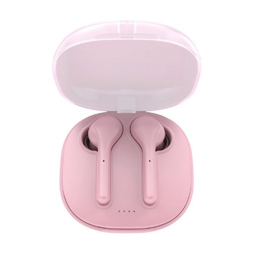 K88 Pink TWS Bluetooth 5.0 Touch Wireless Earphones with Case - 1