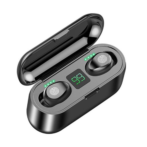 F9 TWS V5.0 Wireless Bluetooth Headset with Charging Case - 1