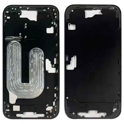 iPhone 16 Black Middle Frame Bezel Plate - 1