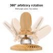R-JUST HZ10 Magnetic Wood Car Phone Holder Small Whirlwind - 3