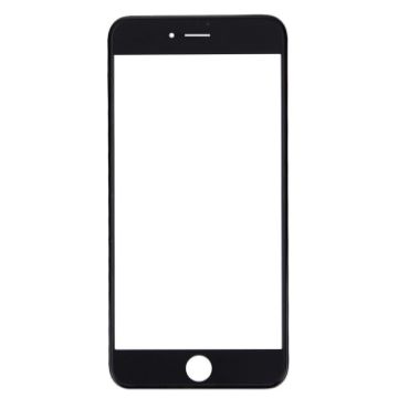 iPhone 7 Black Front Glass Lens & LCD Bezel Frame - 1