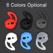 2pcs Black Silicone Ear Caps for Wireless AirPods Earphones - 6