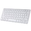 Ultra-thin WB-8022 Wireless Bluetooth Keyboard, Spanish Keys, Silver - 2