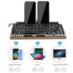 Round Retro Punk Keycap Mechanical Bluetooth Keyboard (Wood) - 3