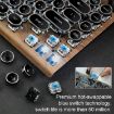 Round Retro Punk Keycap Mechanical Bluetooth Keyboard (Wood) - 6