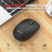 MKESPN 859 Wireless Mouse: 2.4G+BT5.0+BT3.0, Black, Three Modes - 5