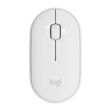 Logitech Pebble Thin Wireless Bluetooth Mouse, 1000DPI, White - 1