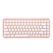 Ajazz 308I Wireless Keyboard for Tablet, Phone, Computer, Office - Pink - 1