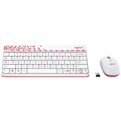 Logitech MK240 Nano Wireless Keyboard & Mouse Set - White - 1