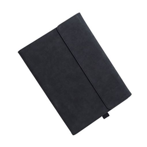 Surface Pro 7 Sheepskin Leather Case with Pen Slot (Black) - 1