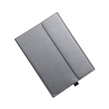 Surface Pro 7/7+ Grey Leather Case with Pen Slot & Holder - 1