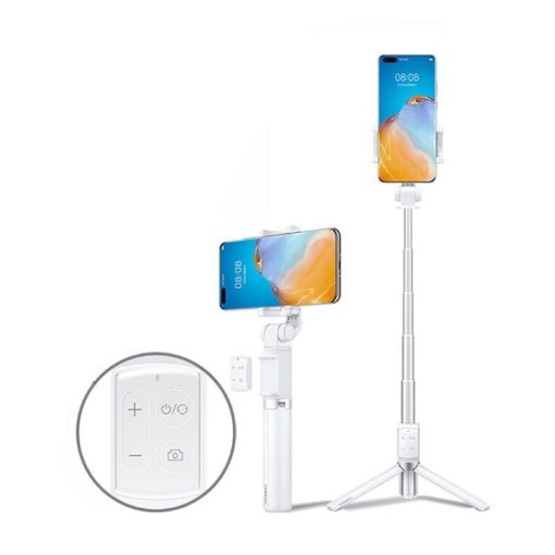 Huawei CF15 Pro Bluetooth Selfie Stick Tripod Bracket - White - 1