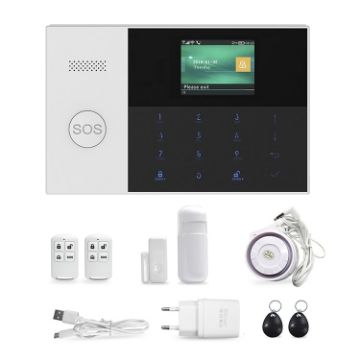 3G/GPRS WiFi Alarm System with Touch Keypad, LCD & RFID - 1