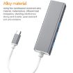 USB-C to Ethernet RJ45 & 3 USB 3.0 Adapter HUB (Grey) - 3