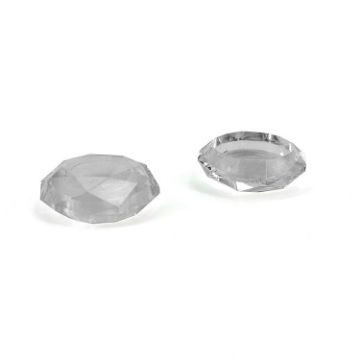 2 PCS Clear White Diamond Texture Grip Caps for PS5 Games - 1