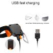 USB Charging Red Blue Rear Lamp Safety Warning Light (Cancer Style) - 3