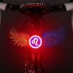 USB Charging Leo Style Red Blue Rear Riding Safety Light - 1