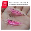 10 PCS 4cm Transparent Fishing Soft Shrimp Bait Lures with Hook - 3