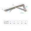 10" K Type Foldable Wall-mounted Stainless Steel Shelf, 2 PCS - 4