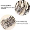 14" Wall-Mounted Foldable Stainless Steel Shelf for Dining Table - 5