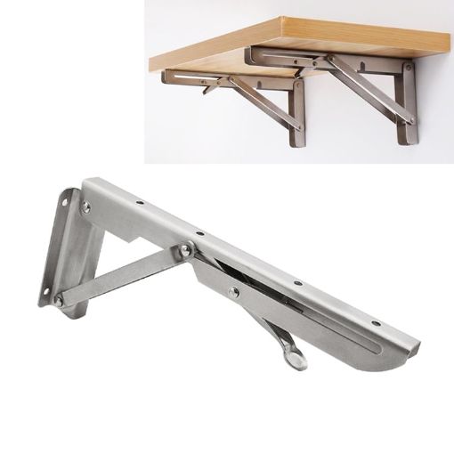 20" Wall-mounted Foldable Stainless Steel Shelf for Dining Table - 1