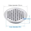 10pcs 29mm Stainless Steel Cabinet Air Vent Louvered Grille - 2